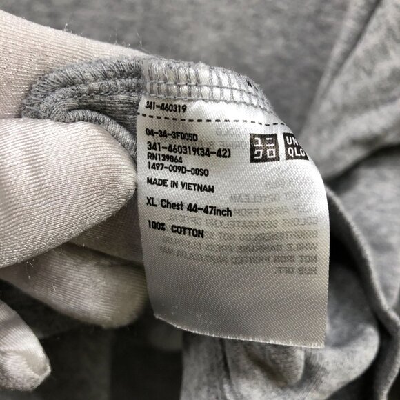 Uniqlo Soft Brushed Crewneck T Shirt Mens XL Gray Long Sleeve Cotton Unisex - Picture 7 of 9